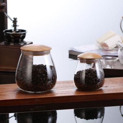 800ml Sealed Bamboo Lid Coffee Bean Storage Jar