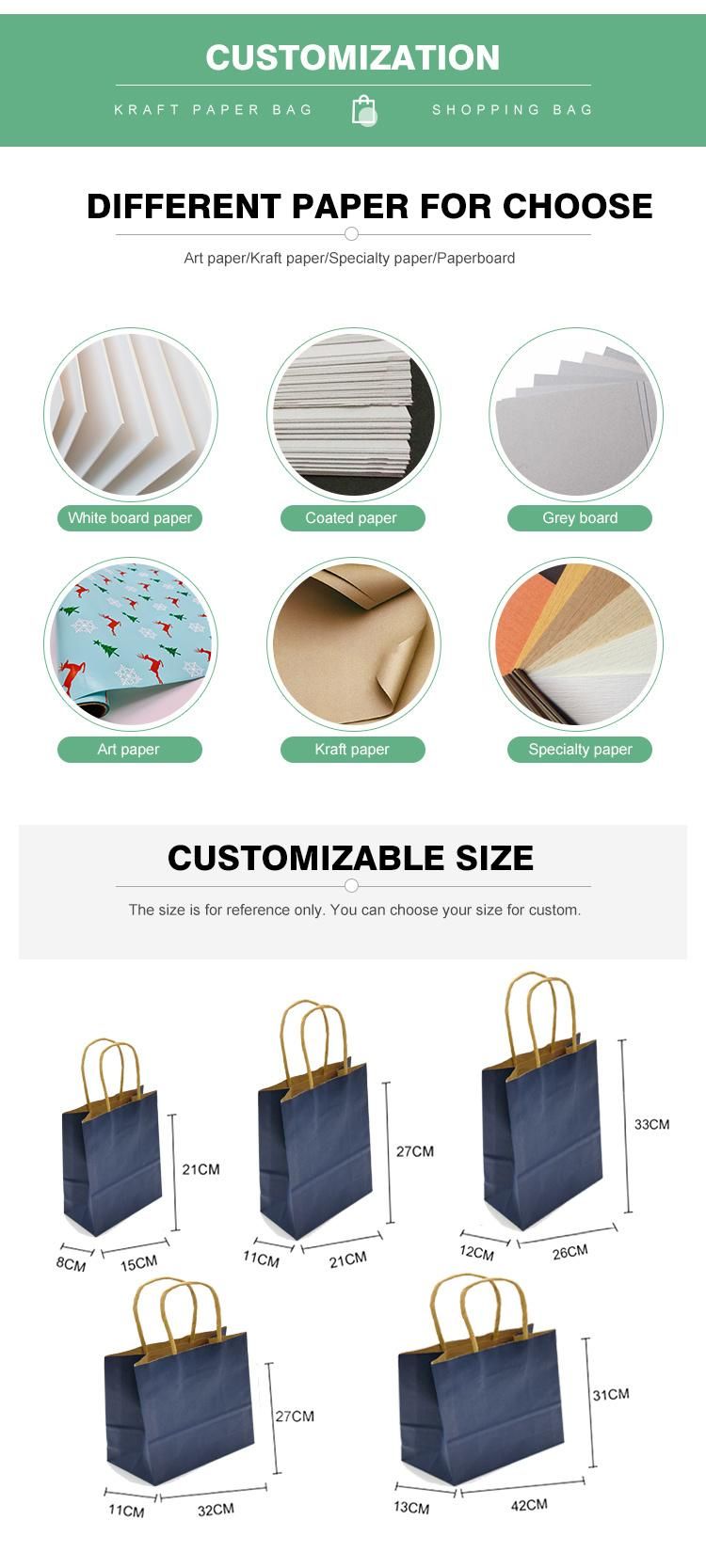 Custom Logo Pattern Gift Packing Paper Bag Strong Paper Bag Fancy Paper Bag Handle Customizable