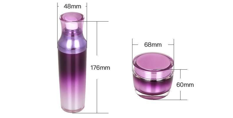 50g 120ml Elegant Purple Empty Acrylic Cream Plastic Cosmetic Jar for Skin Care