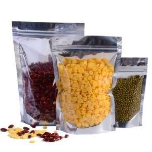 Stand up Ziplock Spice Clear Packaging Pouches / Bags with Transparent Front