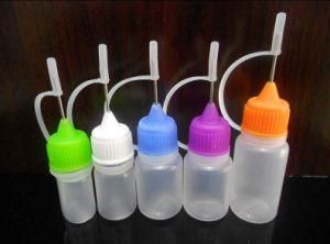 2014 Hot Sale Empty 10ml PE Needle Tips Dropper Bottles with Childproof Cap (for E-liquid Bottle)