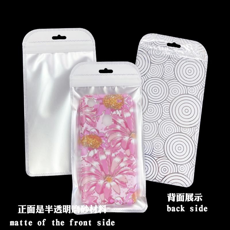 Clear Materials Plastic Bag for Mobile Cover Hologram Zipper Bag