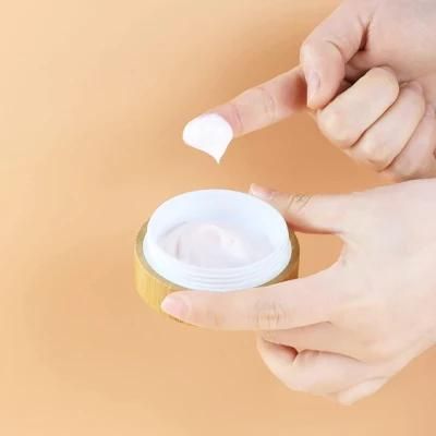 50g Plastic Bamboo Cream Jar Cosmetic Full Cover Bamboo Jar Cosmetic Packing