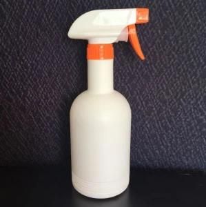 500ml HDPE Round Shape White Color Plastic Cleaning Spray Bottle with Hand Trigger Head