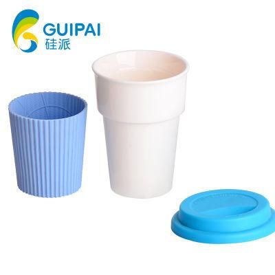 High Quality Custom Design Silicone Lid and Sleeve for Cup