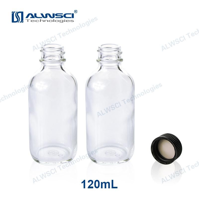 Alwsci Narrow Mouth 120ml 22-400 Boston Round Clear Glass Bottle