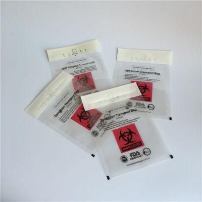 Factory Customized Biohazard Specimen Transport Kangaroo Plastic Bag 95kpa Biohazard Bag