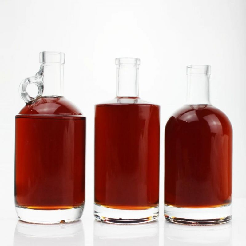 50ml 100ml Clear Flat Flask Glass Bottles for Beverage Packing Cold Brew Coffee Whisky Liquor