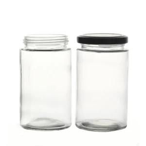 Glass Jar Factory Hot Selling Big Screw Top Lids Round Empty Glass Jars and Bottles