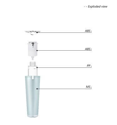 30m 40ml V-Shaped Ms Plastic Cosmetic Airless Bottle