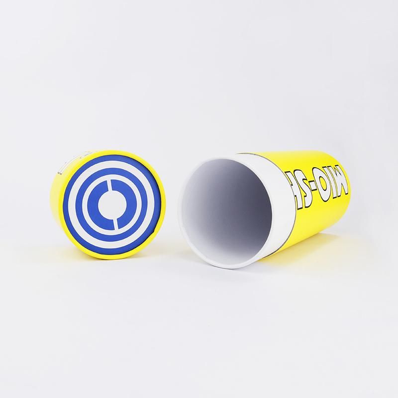 Large Diameter Size 25*28cm Bright Yellow Custom Cylinder Paper Tube Box