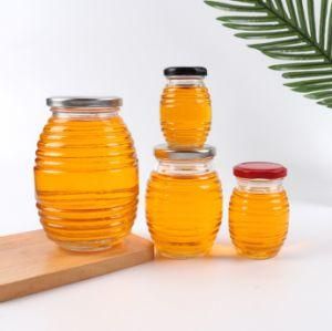Manufacturer Supply 80ml 300ml 680ml Round Customize Food Packaging Glass Honey Jar