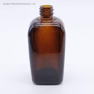 Amber Square Essential Oil Bottle for Cosmetic Packaging