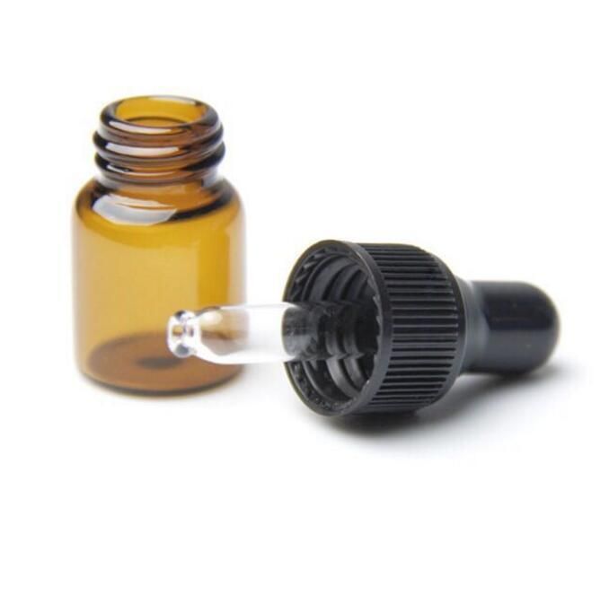 2ml 3ml 5ml Small Amber Glass Dropper Bottle Mini Glass Vial with Pipette Dropper High Quality Glass Bottle