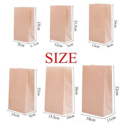 Wholesale Bread Kraft Bag for Bread Food Custom Logo Size Paper Bags for Food Take Away