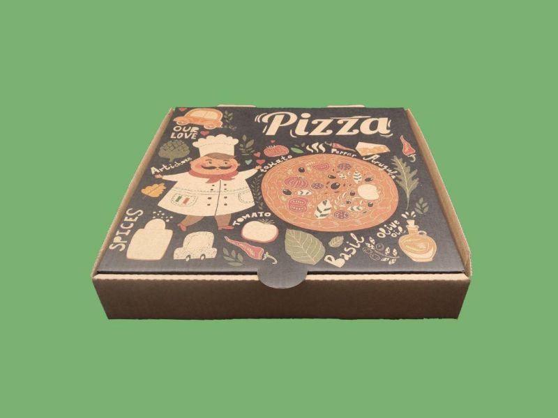 Eco Reusable Hexagon Carton Pizza Box Custom Printed