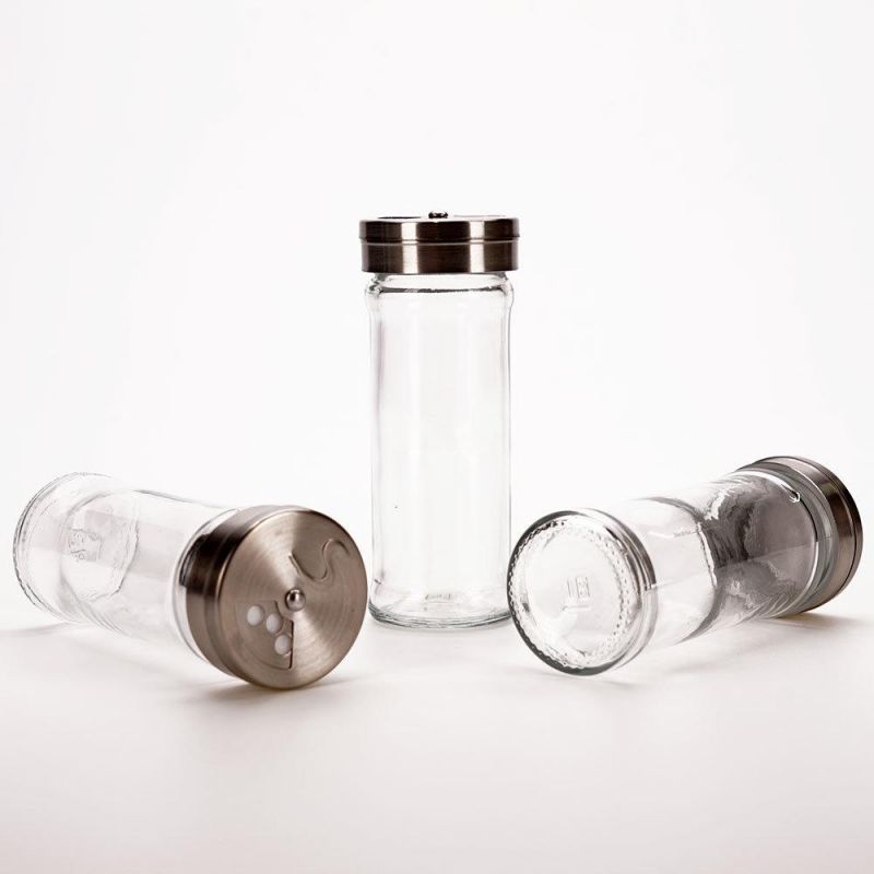 Vista 92ml Pepper Glass Jar with Stainless Steel Cap