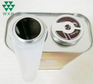 5L Car Engine Oil Container Packaging Tin Can with Metal Caps