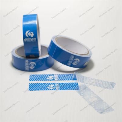 50# Pet Total Transfer Tamper Evident Tape Security Sealing Tape Within Perforated Line