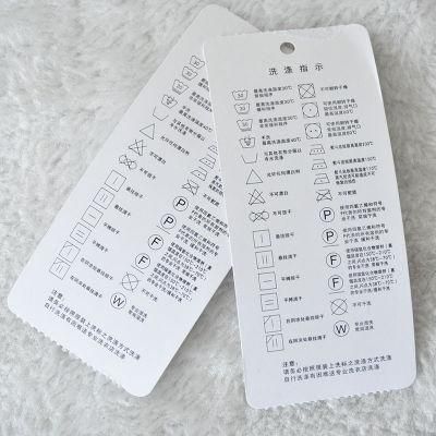 Low Minimum White Paper Hangtag Foe Garment