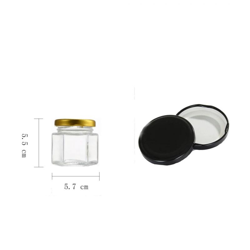 Small 2 Oz Jelly Jar 60ml Jam Jar Honey Jar Glass Jar with Screw Metal Lids