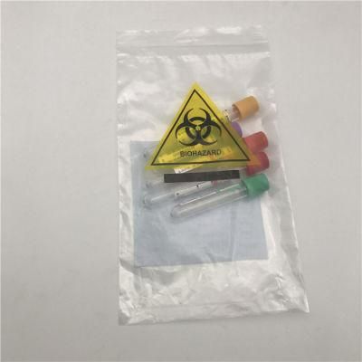 Custom Print LDPE Plastic Kangaroo Pill Ziplock Resealable Bag 3 Layer Seal Biohazard Specimen Bags Medicine Bag