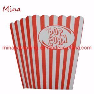 Customized Party Favour Wedding Pop Corn Packaging Container Striped Popcorn Box
