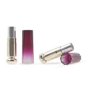 Plastic Luxury Acrylic Cosmetic Packaging Aluminum Electroplating Cap PP Lipsticks