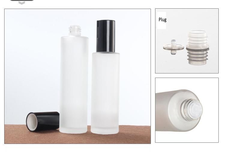 Black Color Cosmetic Botle Set for Cream Jar and Lotion Bottle