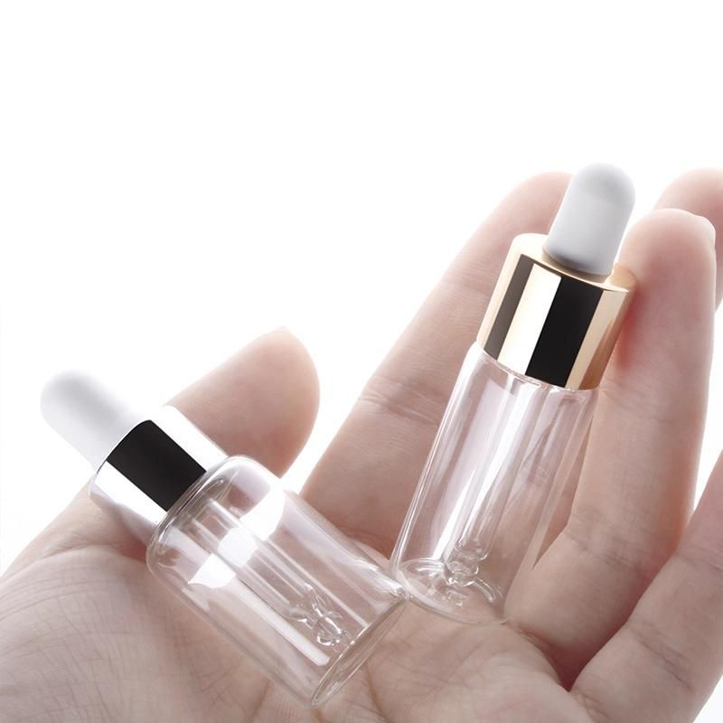 30ml Cosmetic Transparent Essential Oil Glass Serum Dropper Bottles