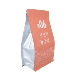 Custom Plastic Ziplock Food Grade Square Bottom Side Gusset Bags Aluminum Foil Tea Coffee Bag