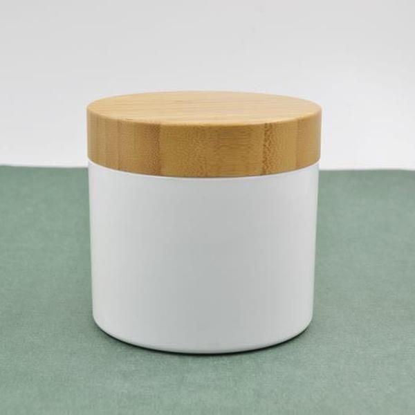 100% Compostable PLA Cream Jar Skin Care Cosmetic Packaging with Bamboo Lid 15/30/50/200/300g