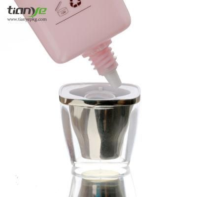 40 Ml Pink Square Swivel to Open Plastic Packaging Tube