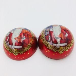 2019 90mm Christmas Ball Shape Customized Tin Box for Packing Sweets