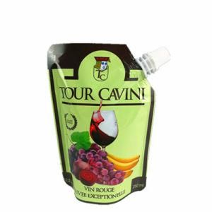 Customize Glossy Finished Laminated Foil Spout Pouch Bags for Packaging Water Drink Wine