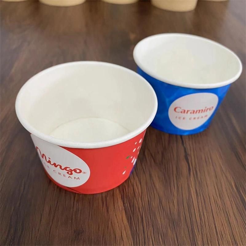 Mini 3 Oz Ice Cream Cup Bespoke Yogurt Paper Cups with Paper Lids