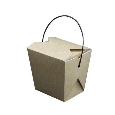 Biodegradable Takeaway Noodle Lunch Food Package Kraft Cardboard Paper Box