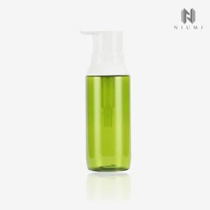 300ml Flat Shoulder Pet Bottle Baby Shampoo Shower Gel Plastic Bottle with Big Pump Head