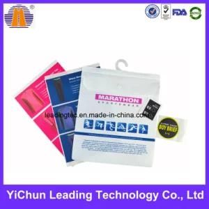 Hanger PVC Garment Packaging Ziploc Zipper Plastic Bag with Snaps