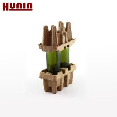 Biodegradable Molded Pulp Wine Shipper Paper Tray