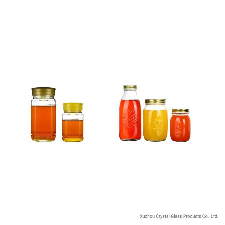 280ml 380ml 500ml Square Jam Honey Food Storage Glass Jar Glass Container