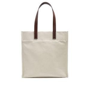 Wholesale Travel Custom Printed Promotional Women Reusable Handbags Cotton Canvas Pouch Shopping Tote Handbags
