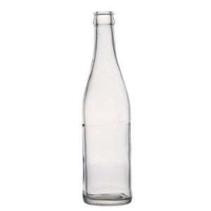 Factory Direct Sale High Quality 345ml Beverage Empty Round Customize Clear Glass Bottle for Juice