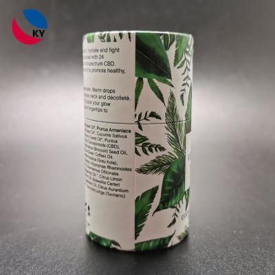Biodegradable Cardboard Black Kraft Paper Coffee Packaging Cylinder Shape Gift Box with Lid