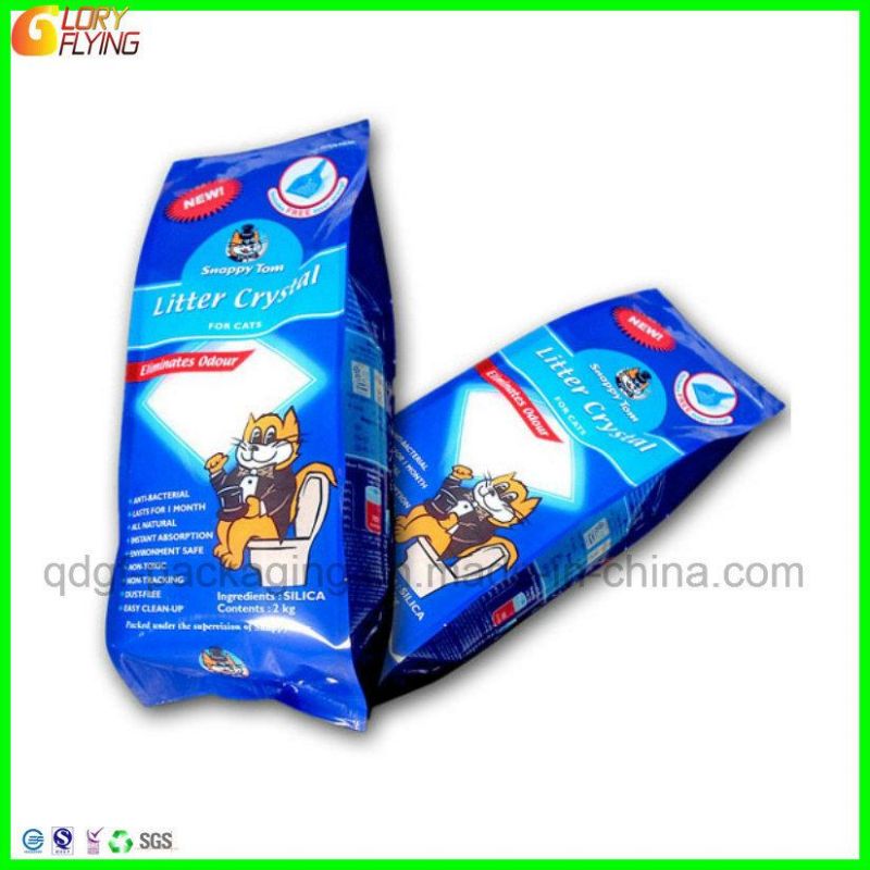 Heavy-Duty Ziplock Plastic Packaging Bag with Die Cut Handle for Cat Litter