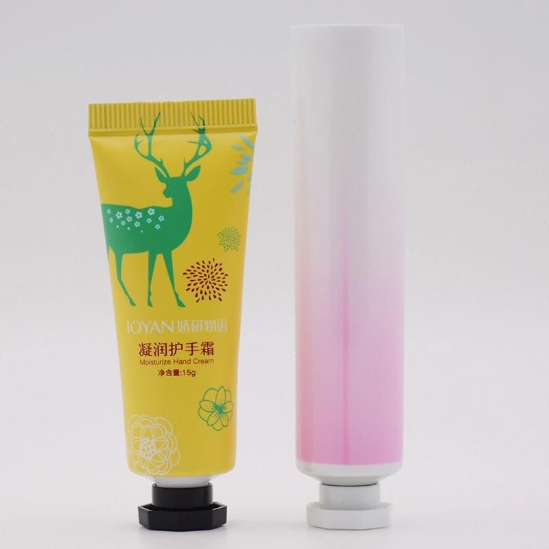 Empty Hand Cream Plastic Soft Tubes Packaging with Octagonal Lid