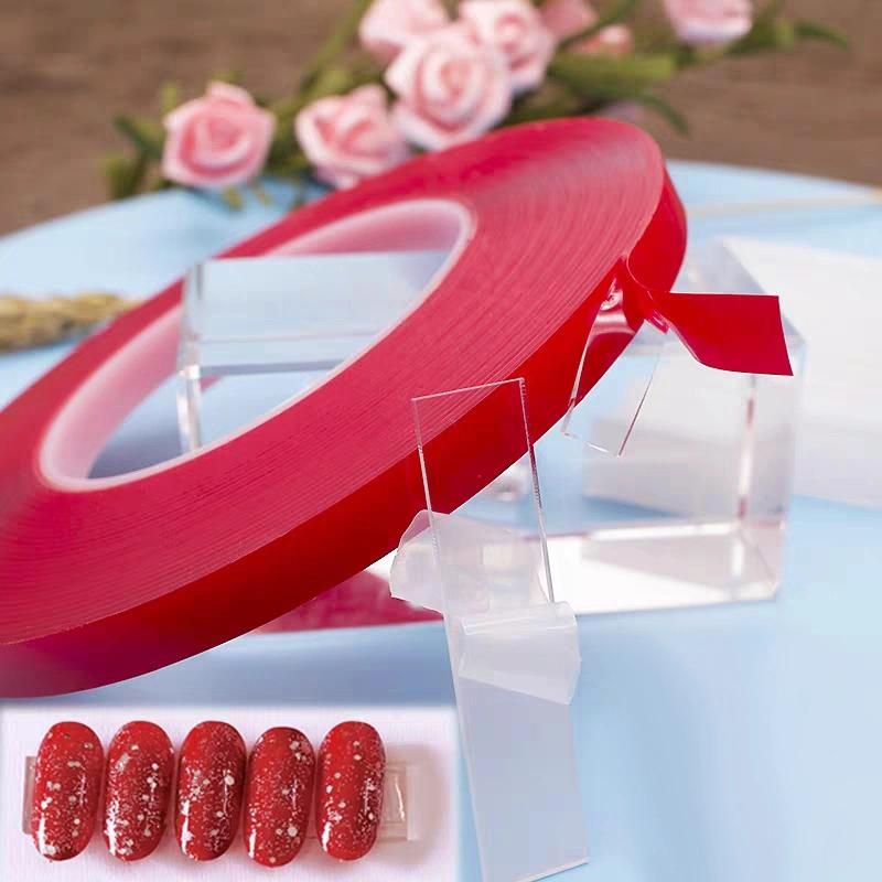 Double Sided Tape, Multipurpose Removable Mounting Tape Adhesive Grip, Reusable Strong Sticky Wall Tape Strips Transparent Tape Poster Carpet Tape