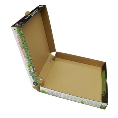 High Quality Custom Full Color Made Corrugated Paper Pizza Box