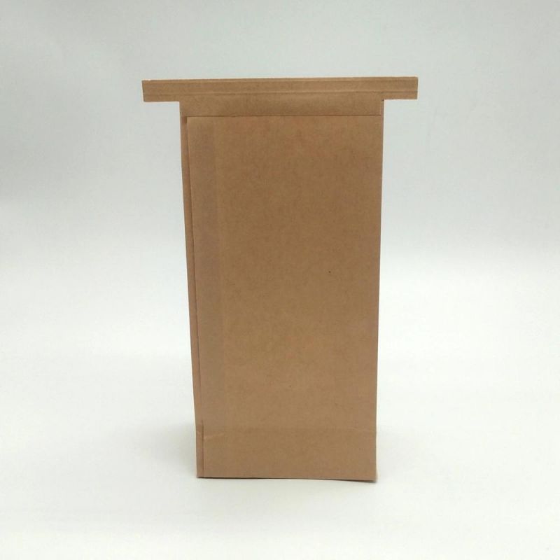 Quad Seal Tin Tie Paper Bag for Cookie Coffee 1lb, 1/2lb, 2lb