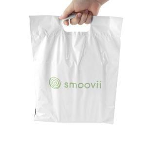 Custom Printed Logo White Poly Mailer Courier Plastic Post Packaging Shopping Bag Custom with Handle